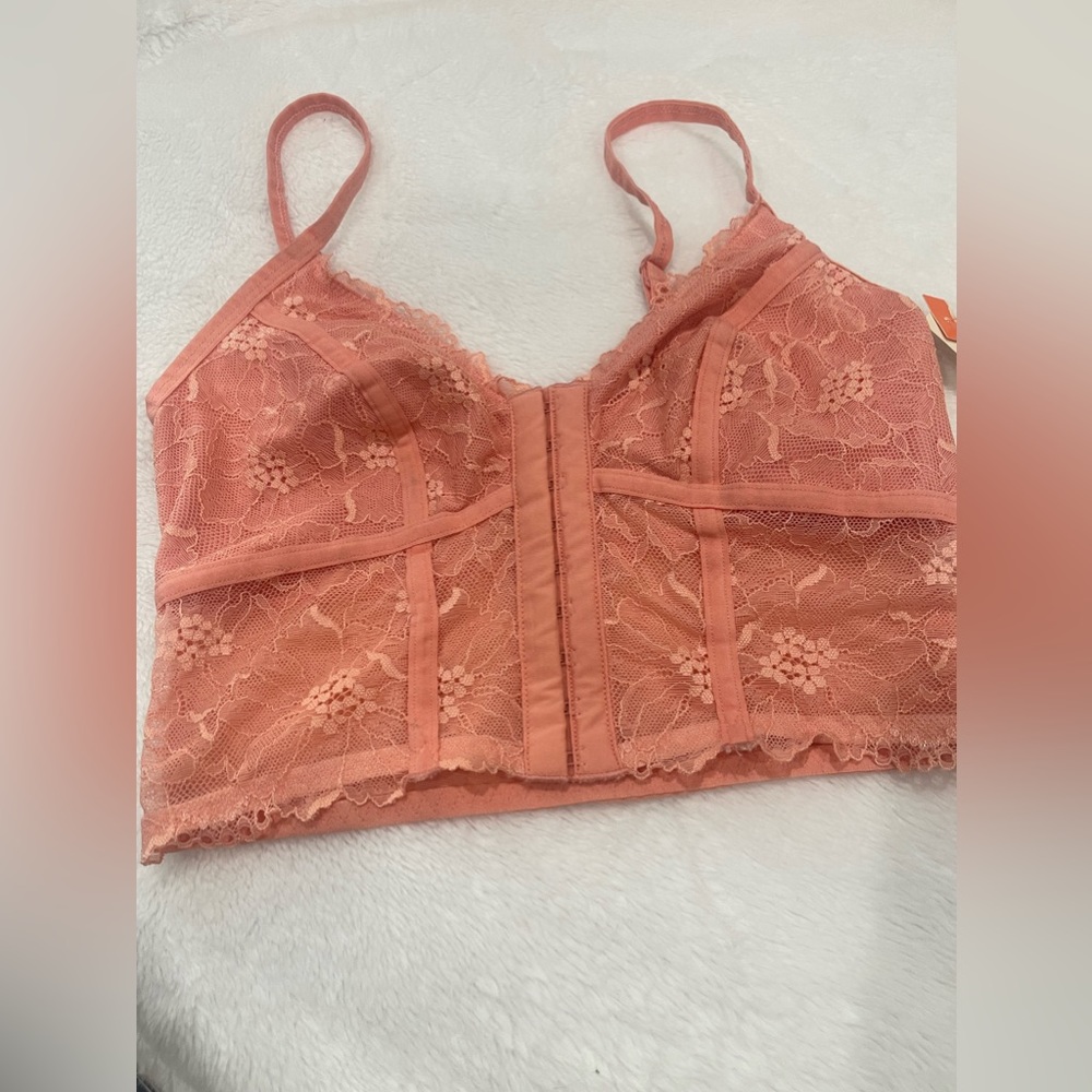 Pink corset bralette